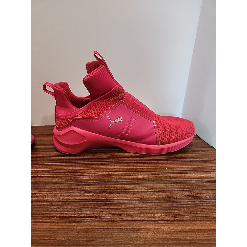 Womans Puma Fenty Running Fierce High Top Sneakers 9.5 Hot Pink Embossed - Picture 5 of 11
